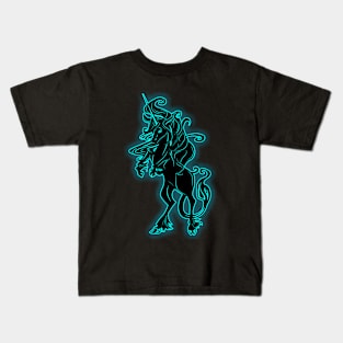 Glowing black Unicorn Kids T-Shirt